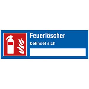 SafetyMarking Hinweisschild ISO 7010 F001, Folie, 14 x 5 cm, Brandschutz, Feuerlöscher
