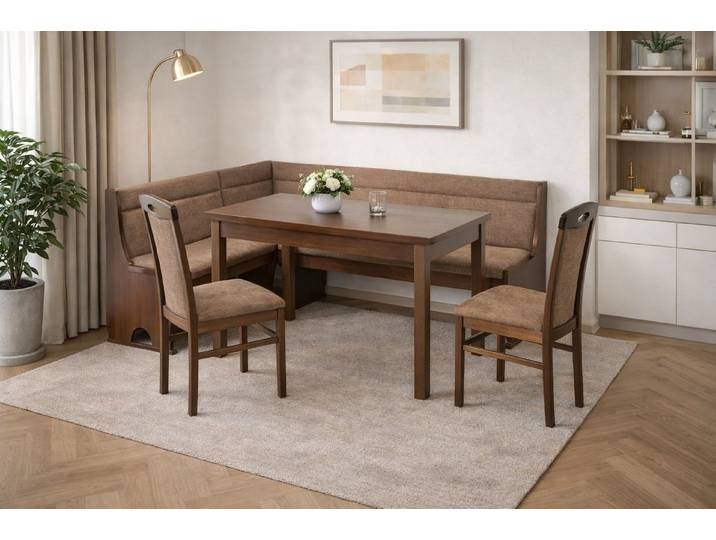 moebel-direkt-online Eckbankgruppe 4teilige Eckbankgruppe, modern und stylisch, (Spar-Set, 4teiliges Set)
