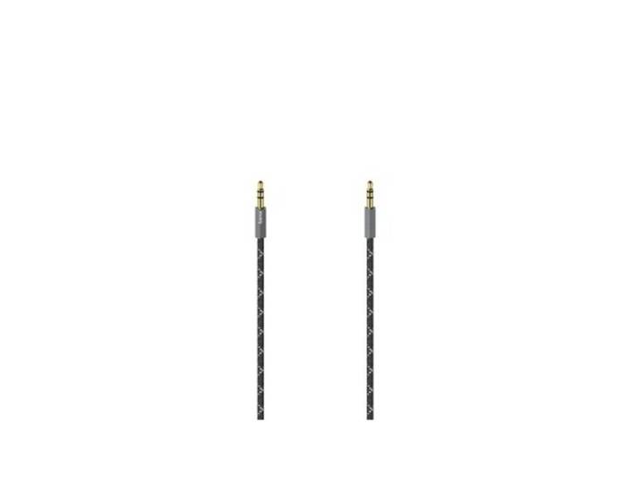 Hama Audiokabel, 3,5mm jack - 3,5mm jack, stereo, metaal, verguld, 1,5 m Mini jack kabel Zwart