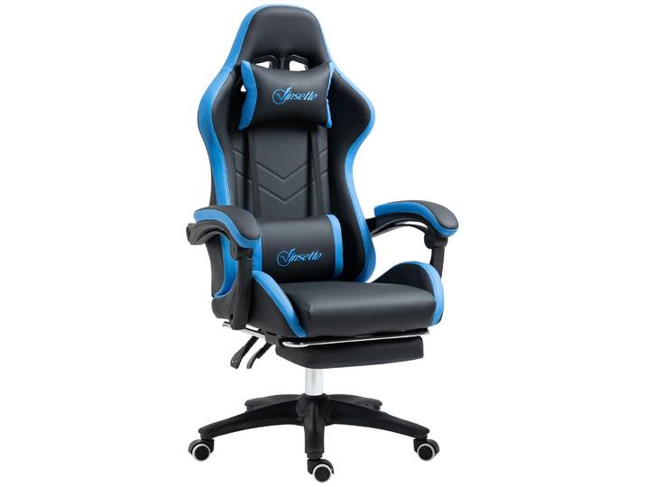 Vinsetto Gaming Stuhl Bürostuhl Computerstuhl mit Lendenkissen, Kopfstütze