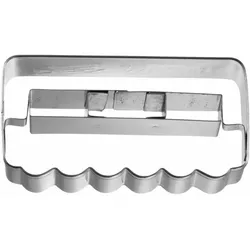 BIRKMANN Ausstechform Waggon Schnellzug, Ausstecher, Plätzchenform, Keks, Plätzchen, Edelstahl, 6.5 cm, 197749