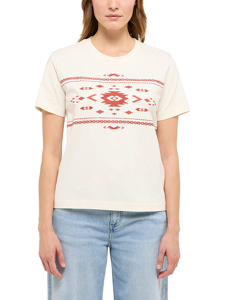 Mustang Shirt "Floris" in Creme - M