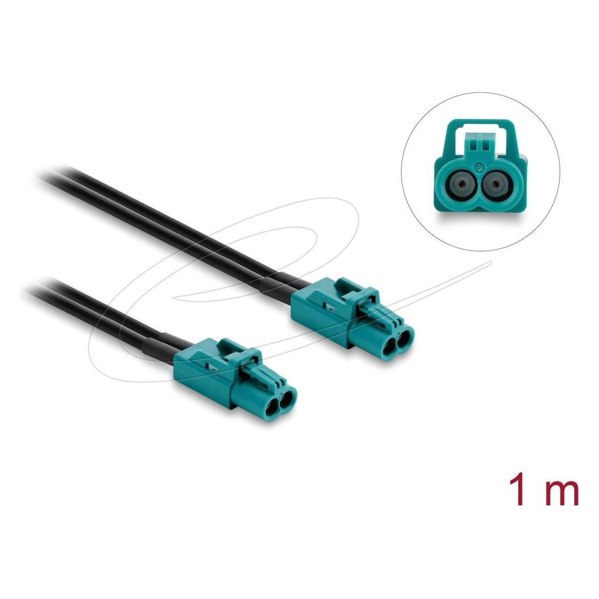 Delock Kabel: FAKRA-Z-Buchse (doppelt) auf FAKRA-Z-Buchse (doppelt) (Antennenkabel) (91567)