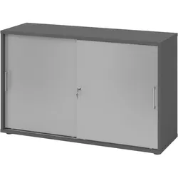 Bümö, Aktenschrank, Schiebetürenschrank office - 2 Ordnerhöhen (120 x 40 x 75 cm)
