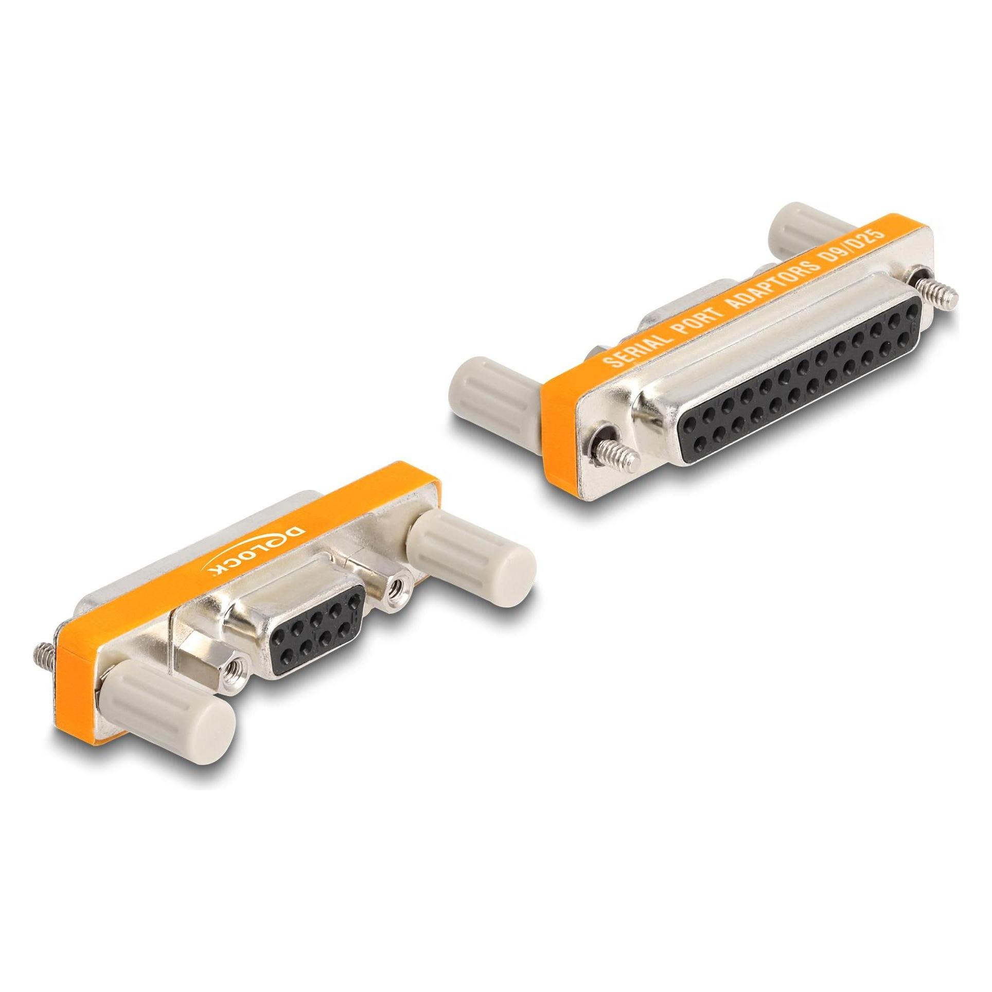 Delock Adapter D-Sub 9 Pin Buchse mit Muttern zu D-Sub 25 Pin Buchse mit Schrauben (0.05 m) (66983)