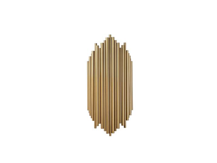 Applique murale en métal Kara - 18 x 8 cm - Jaune
