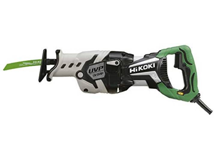 HiKOKI CR13VBY Scie Sabre Filaire\, Coupe 300 mm\, 1150 W & UVP Scie alternative antivibrations\, course 32 mm\, bois et acier\, vitesse variable 0-3000 cps/min\, avec mallette de transport