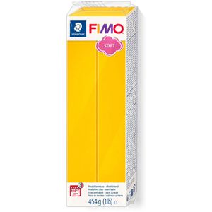 Staedtler Modelliermasse 8021-16 FIMO soft, ofenhärtend, sonnengelb, Großblock, 454g