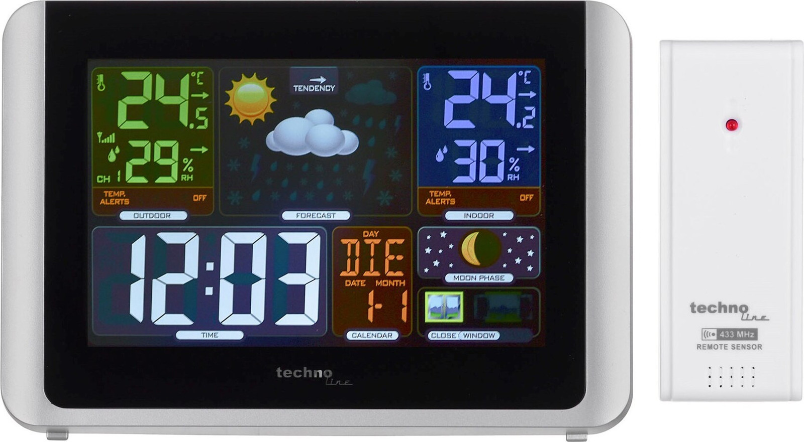 Technoline weerstation WS 6442 met buitensensor en DCF-77