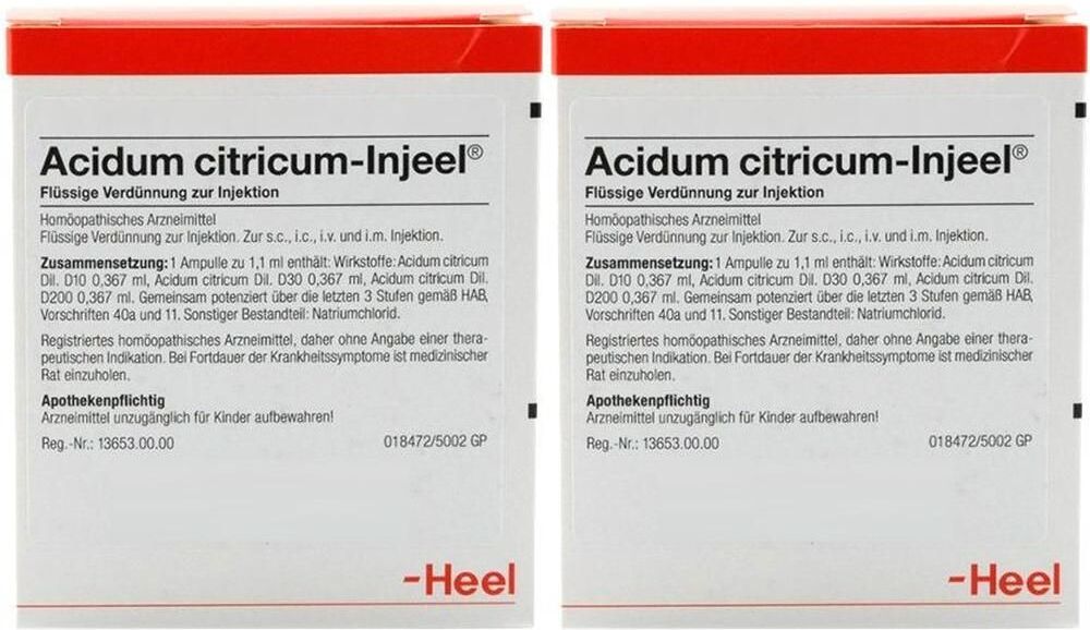 Heel Acidum Citricum Injeel Ampullen 2x 2x10 St