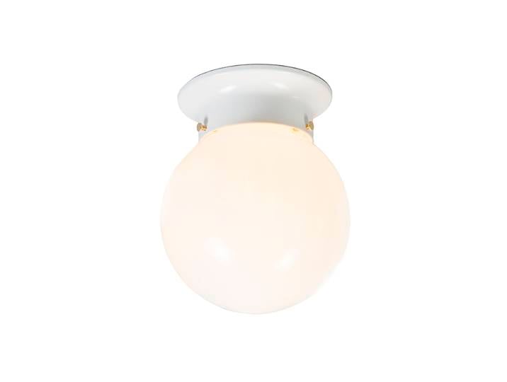 Plafonnier rétro en verre opale blanc - Scoop