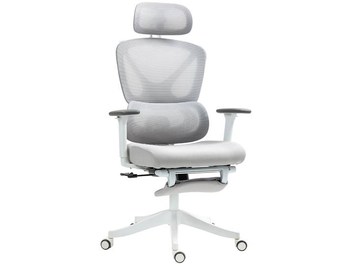 HOMCOM Fauteuil de bureau fauteuil de bureau, hauteur réglable, dossier inclinable, appui-tête rotatif, 71x70x129cm, noir