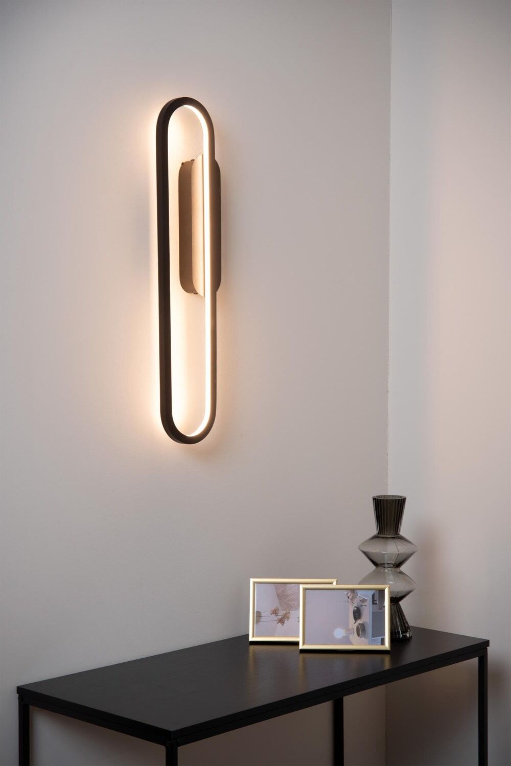 Lucide Applique murale aluminium noir 60 cm Noir 6x60x12cm
