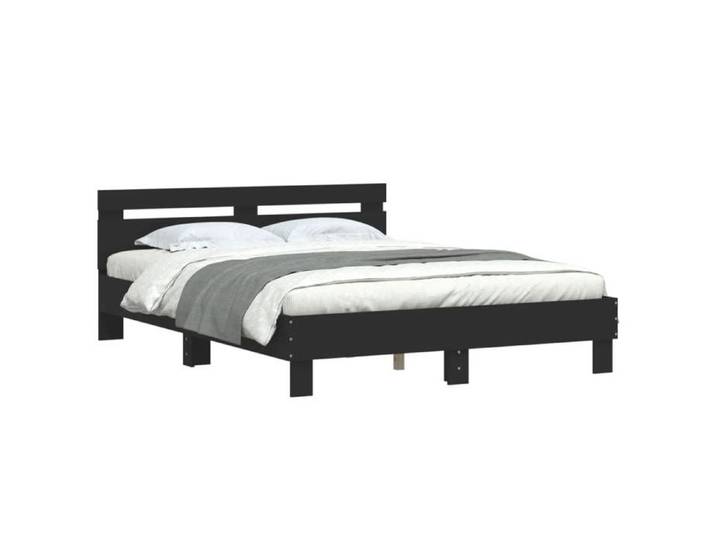 Cadre de lit adulte/Lit 2 places LEMON sans matelas - noir 140x190 cm 347