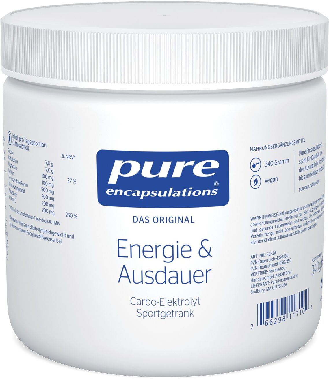 Pure Encapsulations Energie & Ausdauer Pulver 340 g