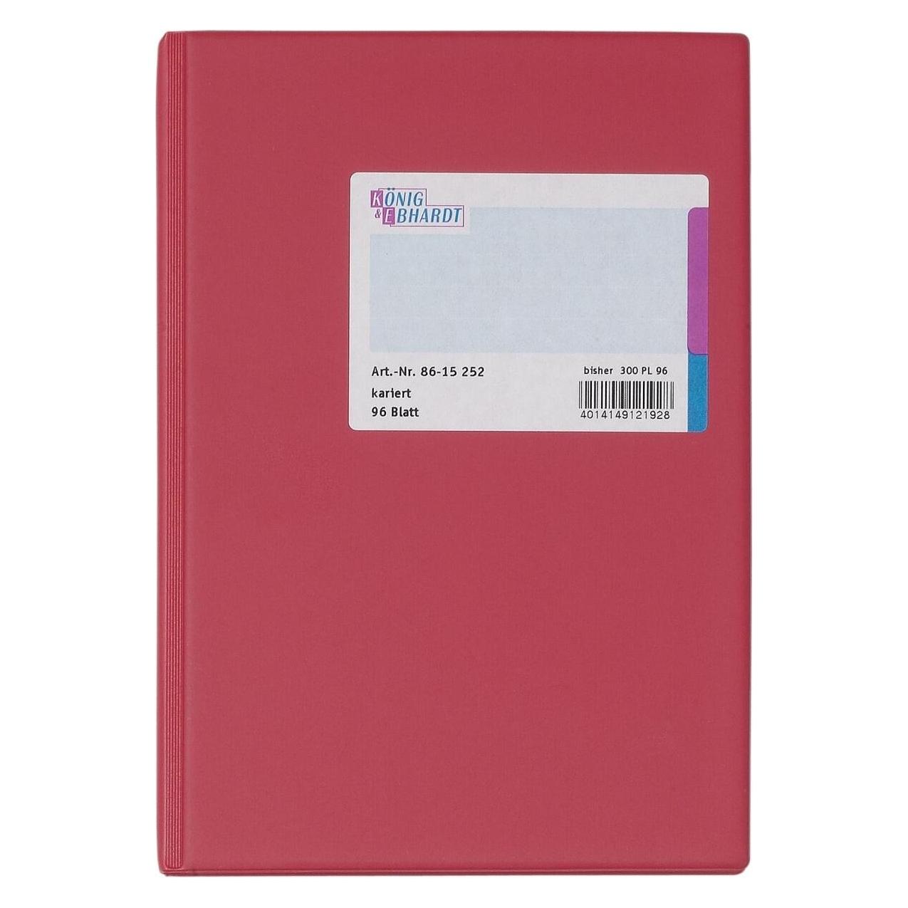 König & Ebhardt Geschäftsbuch Kariert Rot (8615252)