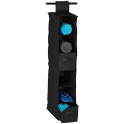 Relaxdays 2 x Hängeregal Kleiderschrank schwarz Schwarz
