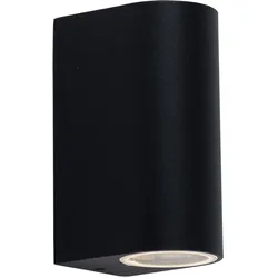 LED Außenwandleuchte Wandleuchte Gartenleuchte Up & Down Schwarz Aluminium IP44
