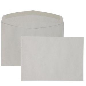 ÖKI Briefumschläge Recycling grau, C6, ohne Fenster, nassklebend, 80g/m², 25 Stück