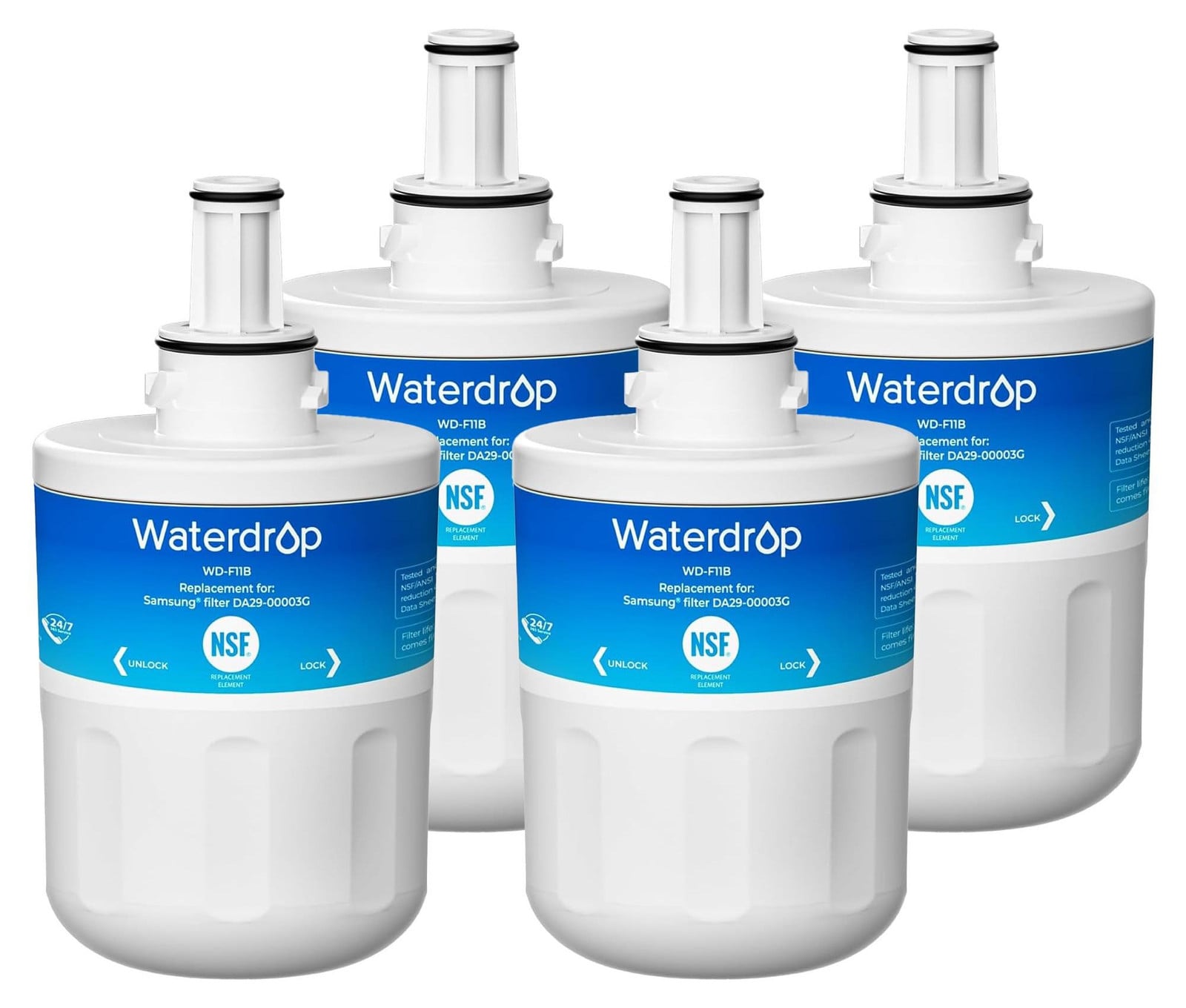 Dripio Waterfilter set van 4 stuks voor Samsung DA29-00003G