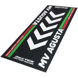 Motorradteppich MV Agusta schwarz Werkstatt Garagenmatte