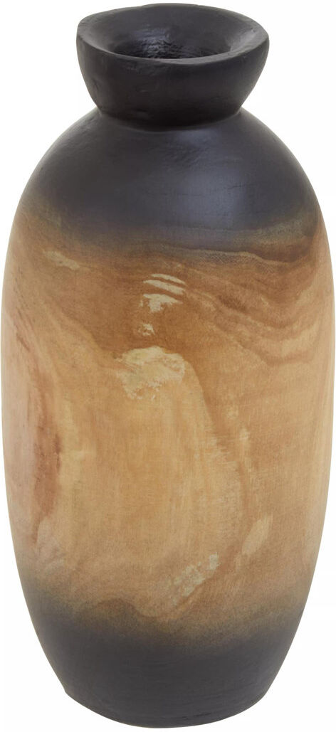 Alpen Home Hokah Handmade Wood Table Vase Brown 35cm H X 16cm W X 16cm D
