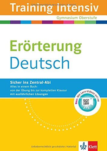 Claus Gigl - Klett Training Intensiv Deutsch: für Oberstufe und Abitur, Erörterung für Gymnasium Oberstufe - Preis vom 09.10.2026 07:28:09 h