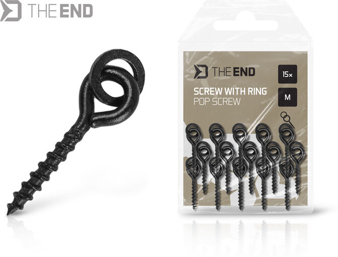 Vis à bouillettes avec anneau Delphin TheEND POP Screw / 15 pcs S