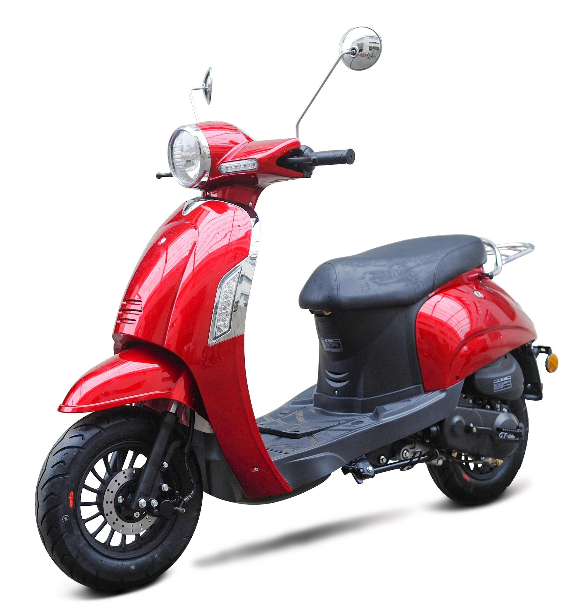 Motorroller Massimo 50ccm 45km/h Euro5, rot GT Union