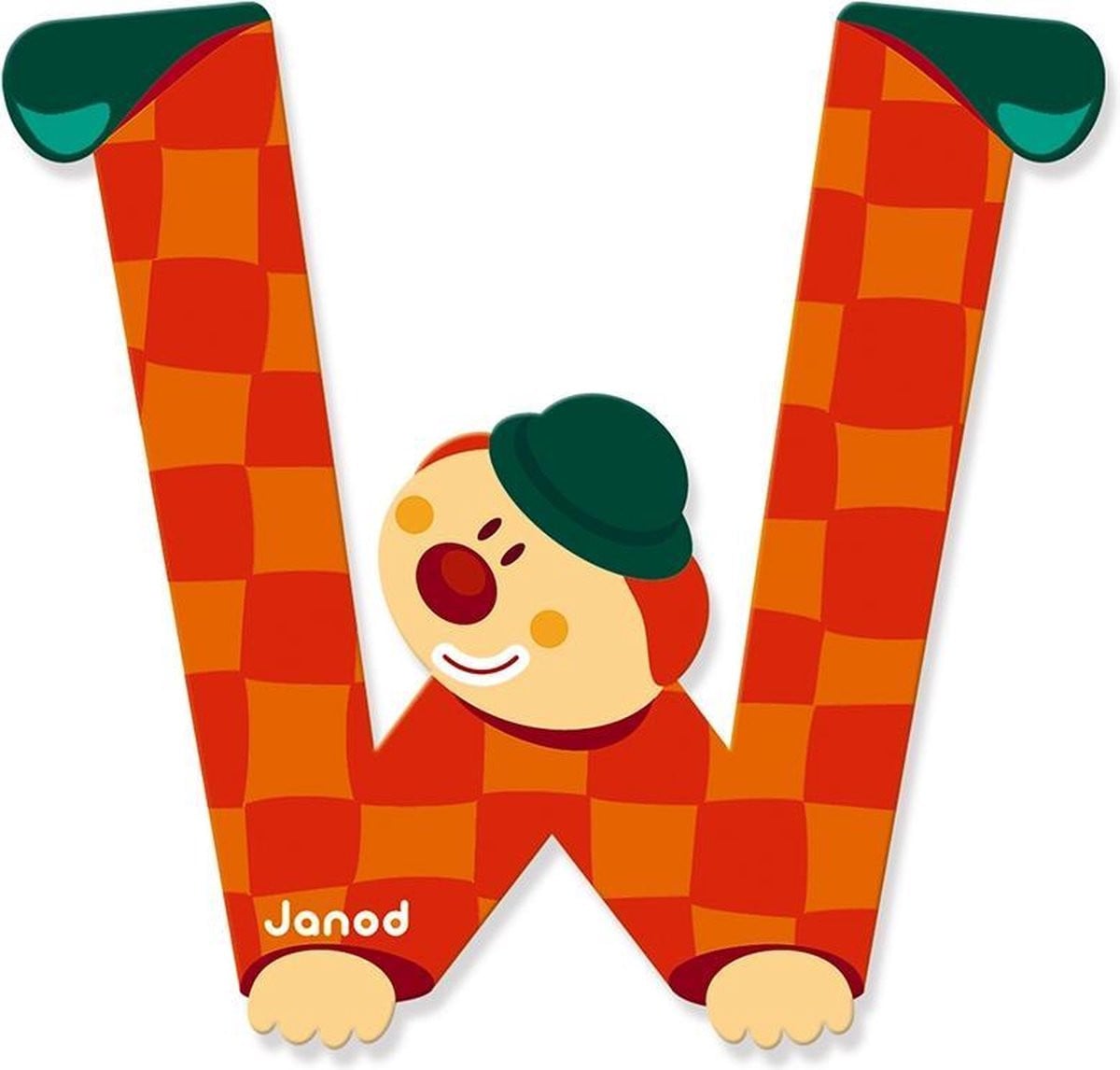 Janod Clown Letter - Letter W voor kinderen