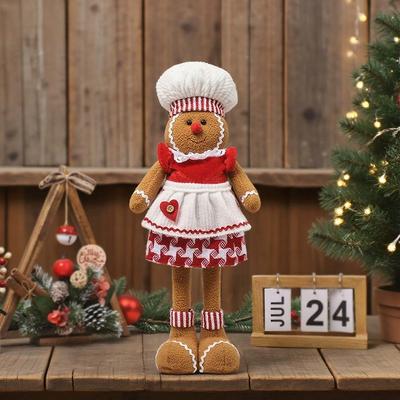 Youfap Market Cute Stretchable Christmas Man Telescopic Doll Ornament, Adorable Gingerbread Home Decor girl