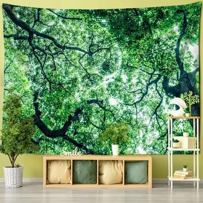 Inspire Essentials Mystic Forest Tapestry Wall Hanging Boho Nature Scenery Room Decor 2 400x220cm