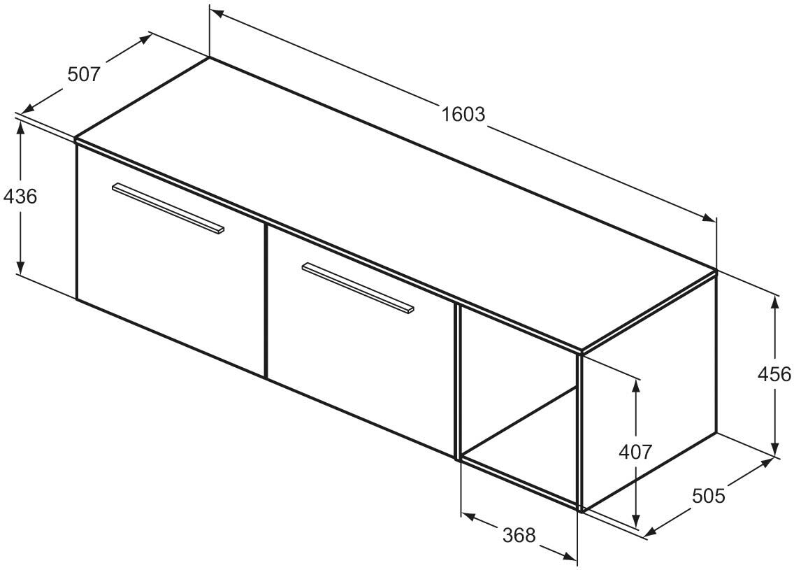 Ideal Standard life B Möbelpaket 160,3 cm