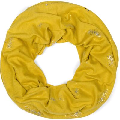Loop STYLEBREAKER "Loop Schal mit Glitzer und Pailletten Punkte", Damen, gelb (curry), Obermaterial: 50% Viskose CV. 50% Polyester PES., Modisch, Modetücher Loop