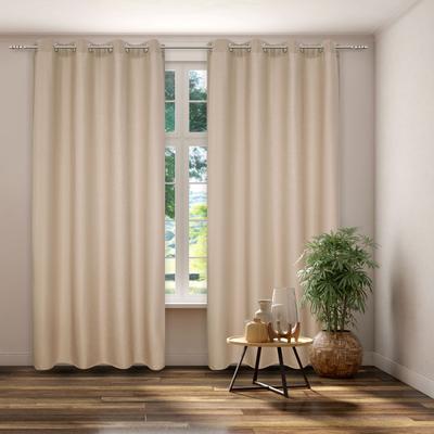 Vorhang KUTTI "Dimout" Gr. 3, beige (creme), B:140cm H:175cm, Polyester, Gardinen, Verdunkelung, Thermo, isolierend, einfarbig