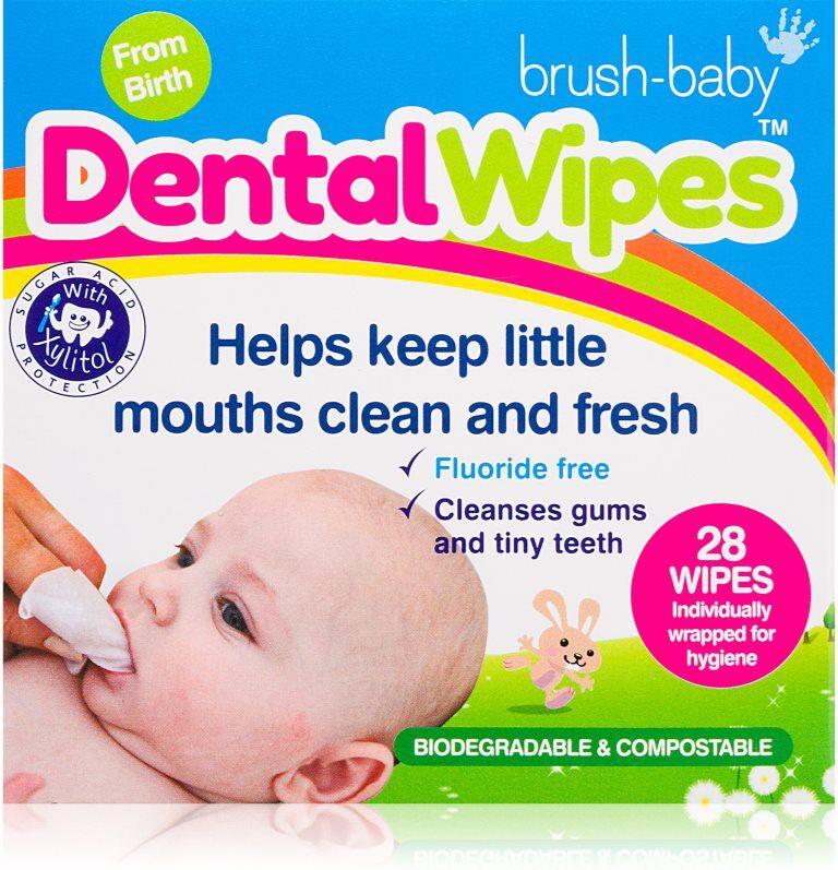 Brush Baby DentalWipes lingettes pour les dents pour enfant 28 pcs