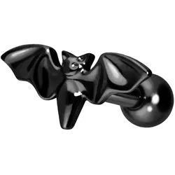 Titan Ohrpiercing mit Innengewinde FLEDERMAUS