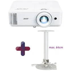 Acer X1528Ki DLP Beamer 5.200 ANSI Lumen inkl. Acer CM-02S Deckenhalterung lang