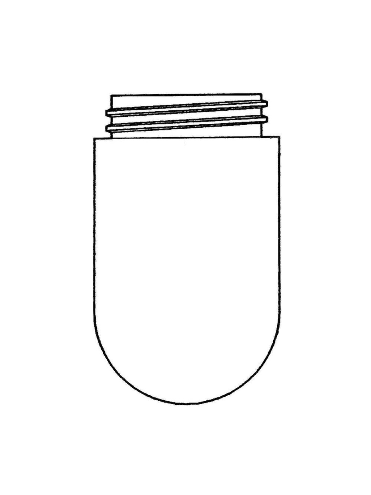 Teknisk Belysnings Industri Cylinder glass / stable glass sandblasted 84.5 mm thread