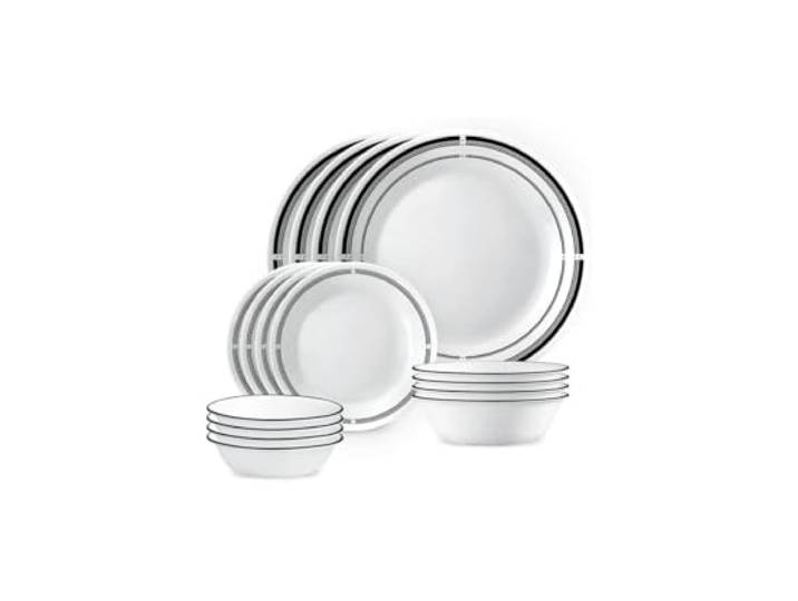 Corelle Brasserie Geschirr-Set, 16-teilig, Service für 4 Personen