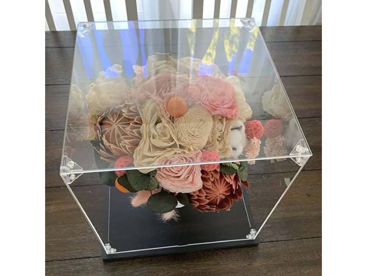 Acryl Vitrine Quadratische Acrylboxen zur Präsentation, Durchsichtige Vitrine 10 20 30 40 50 60 70 Cm, Staubschutzhülle aus Acryl/Organizerbox/Vitrinengehäuse für Spielzeug Puppen, Modelle(40x40x40cm(