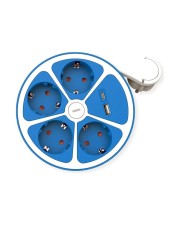 ROLINE Tischsteckdosenleiste 4x+Sw. 1x A+ C CEE7/7 Blau 3m Steckdosenleiste 3 m (19.07.2341)