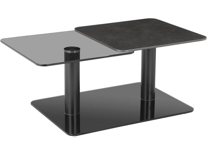 Couchtisch GOODPRODUCT Craco , schwarz, T:54cm, Tische, Couchtisch, mit verschiebbarer Ablagefläche im puristischen Design