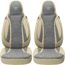 Bremer-Sitzbezüge Wohnmobil Schonbezüge 2 Stück für Ducato / Jumper / Boxer grau/beige
