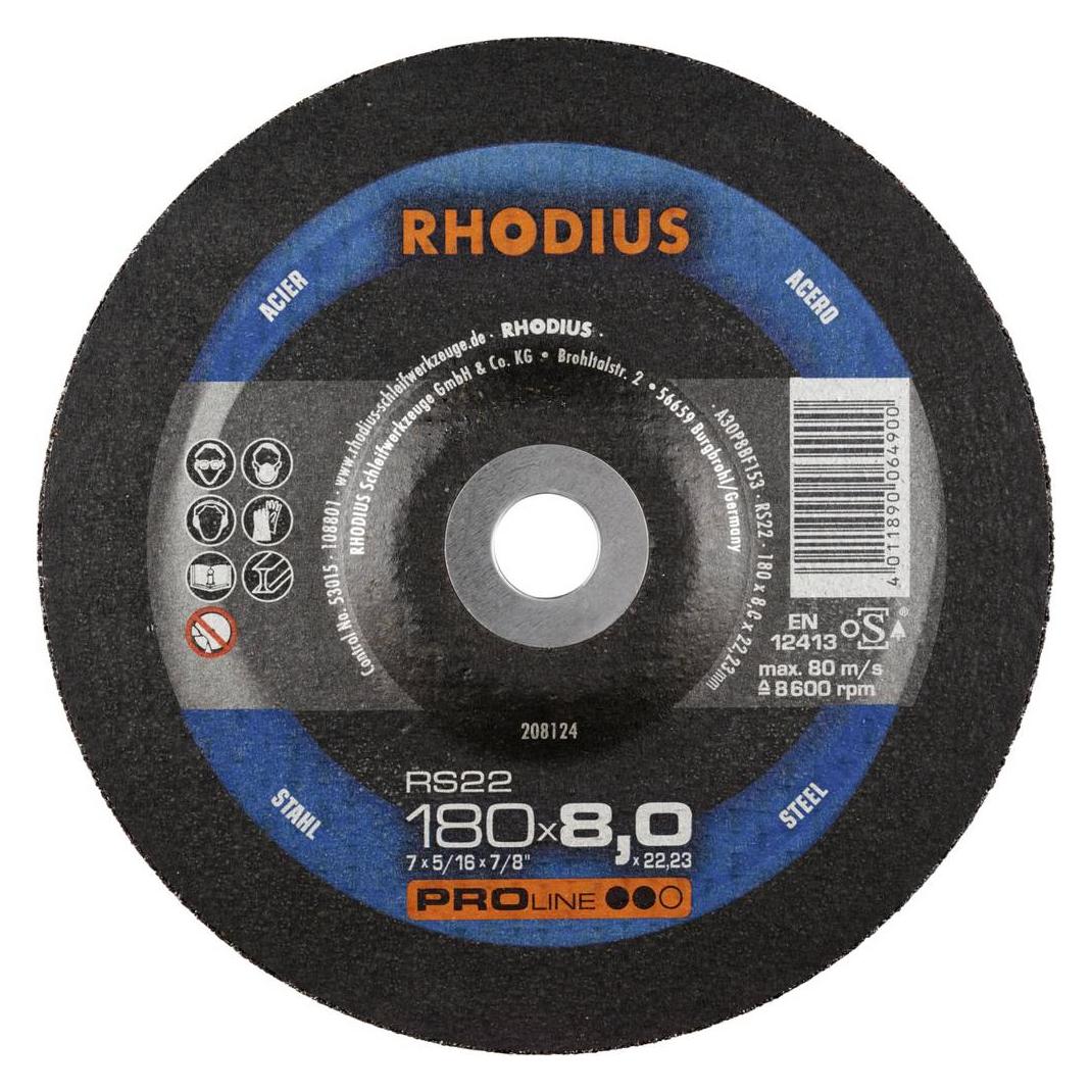 Rhodius 208124 RS22 Schruppscheibe Stahl, Guss 10 St. (208124)