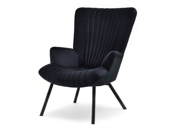 Compleo Sessel ESLO II auf Metallfüße, Relaxsessel, Modern design, Velours