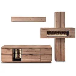 Wohnconcept Wohnwand Donna Holz Braun Wildeiche