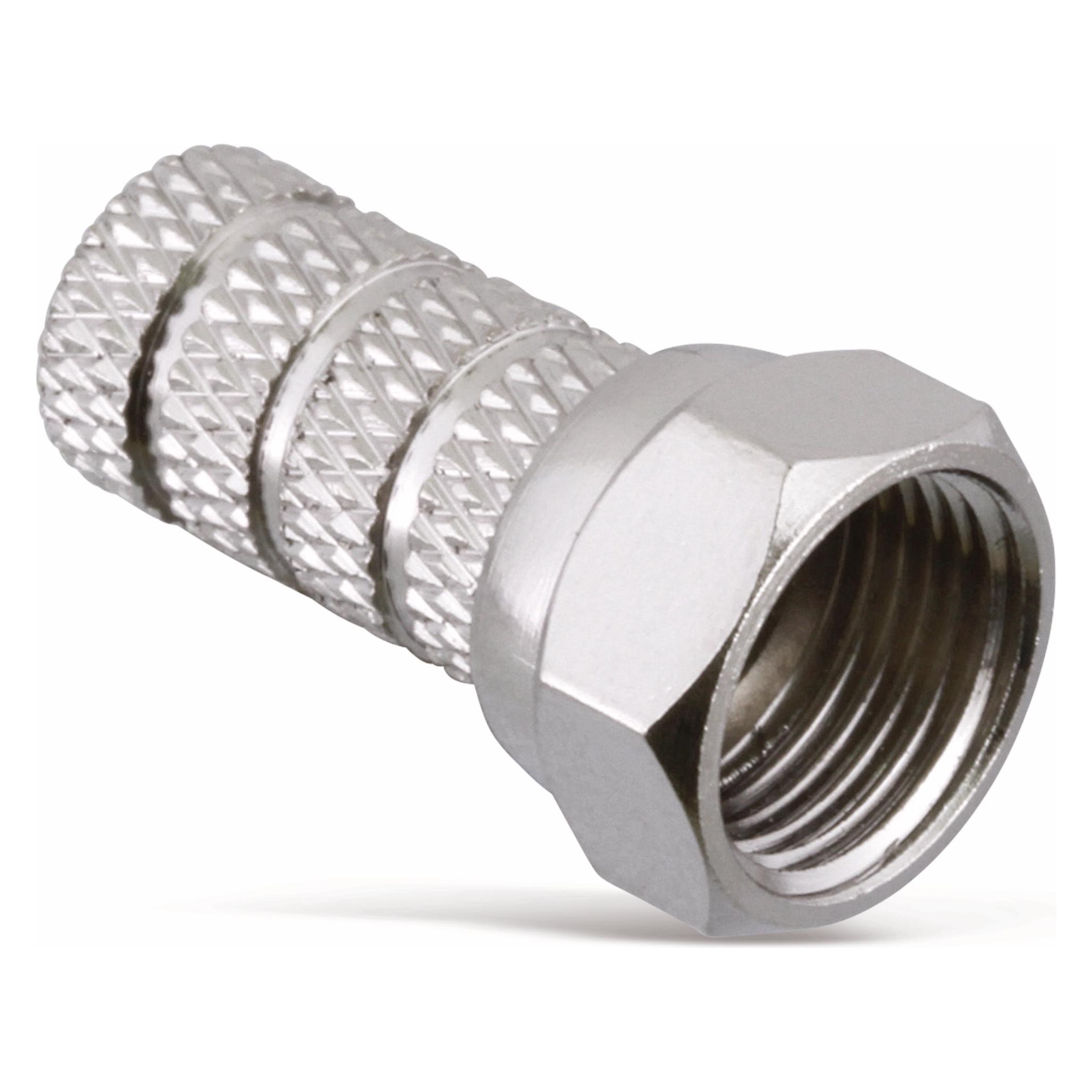 Markenlos F-Stecker, 4 mm, Aufdrehmontage (Stecker und Verbinder) (85002-A)
