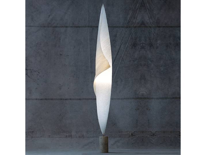 Wo-Tum-Bu 1 Stehleuchte Natural White/Gray - Ingo Maurer - Wohnzimmer - Design - Papier / Karton - Einflammig