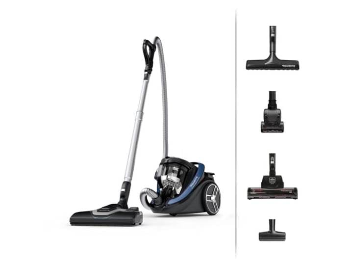 Aspirateur sans sac Rowenta Silence Force Cyclonic Effitech Mod�le Total Clean RO7961EA 500 W Noir et Bleu Gris